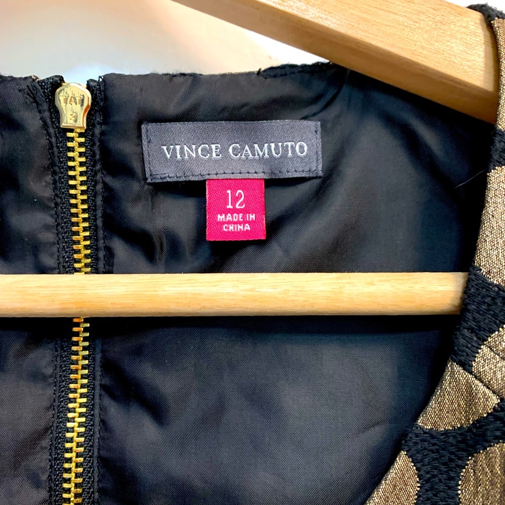 Vince Camuto metallic dot peplum top